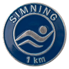 blått märke 2 km simning
